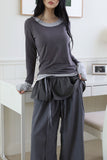Double layered round tee