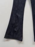 [non-fade] Selvedge Pin Tuck Long Bootcut Denim Pants
