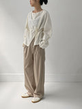 Shes Stripe Two-Tuck Wide Slacks