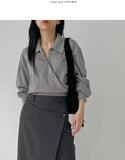 Moz Big Collar Wrap Blouse