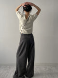 Cupid Herringbone Wide Slacks