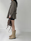 Edith Belt Suede Boots