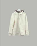Corduroy layered hoodie jacket