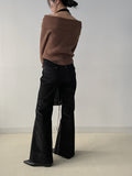 Picky Ribbed Off-Shoulder Knit