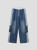 Reverse Cargo Denim Pants (denim&nylon)