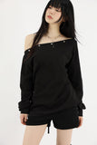 Down snap off-shoulder top