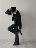 Bena Boucle No Collar Short Jacket
