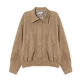 Simple Mood Suede Zip-Up Jacket