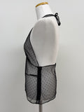 Dot See-Through Halter Neck Bustier
