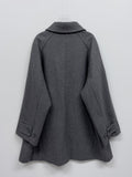 Flared Raglan Wool Half-Coat