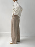 Shes Stripe Two-Tuck Wide Slacks