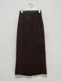 Wear Wool High Waist Long Skirt
