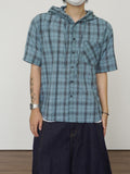 Shearling Check Hood Shirt