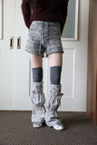 Ban high over ribbed knee socks