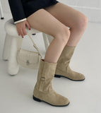 Edith Belt Suede Boots