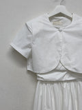 Mono Nylon Bolero Crop Jacket
