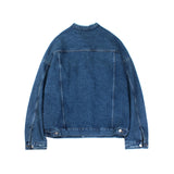 Vintage Non Collar Denim Jacket
