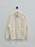 Cashlike full knit zip-up
