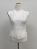 Dot See-Through Halter Neck Bustier