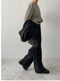 Della Leather Single Loose Fit Jacket