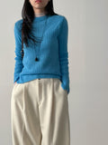 Kid Mohair Slit See-Through Knit