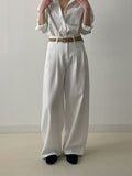 954 Tencel Two-Tuck Cotton Wide Pants