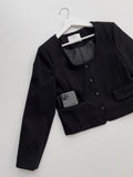 Watts U-Neck Tweed Jacket