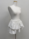 Double Frill Layered Wrap Skirt