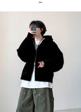 Velvet Crop Hood Zip-Up