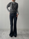 Tie Mock Neck Tee