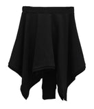 Knotted Unbalanced Sweat Midi Skirt