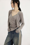 Side cotton denim pants