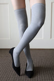 Ban high over ribbed knee socks