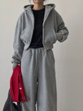 Miyu Fleece Crop Hood Zip-up