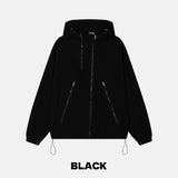 Hollow Multi-Zip hooded Zip-Up