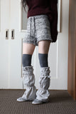 Ban high over ribbed knee socks