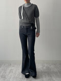 Tie Mock Neck Tee