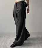 Cupid Herringbone Wide Slacks