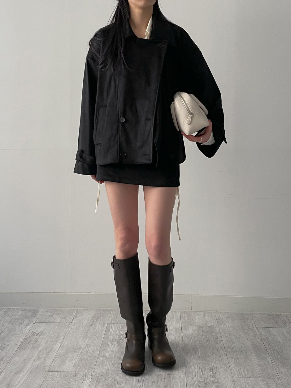 【INCHANT ME】Seller Suede Overfit Trench Jacket INCHANT ME(インチャントミー) - セラースエードオーバー