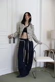 Curved String Denim Jeans