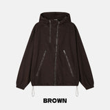Hollow Multi-Zip hooded Zip-Up