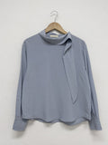 Console Tie Silky Blouse