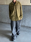 Mustard Dying Solid Over Shirt