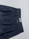 804 Pleated Long Wide Denim Pants
