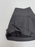 Wool Pleated Midi Skirt