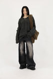 Half wrap wide denim