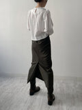 Marvel Stripe Belted H-Line Skirt