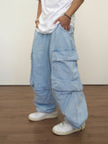 Summer Wide Cool Banding Cargo Denim