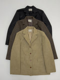 Della Leather Single Loose Fit Jacket