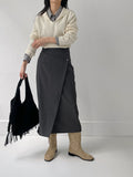 Moz Big Collar Wrap Blouse